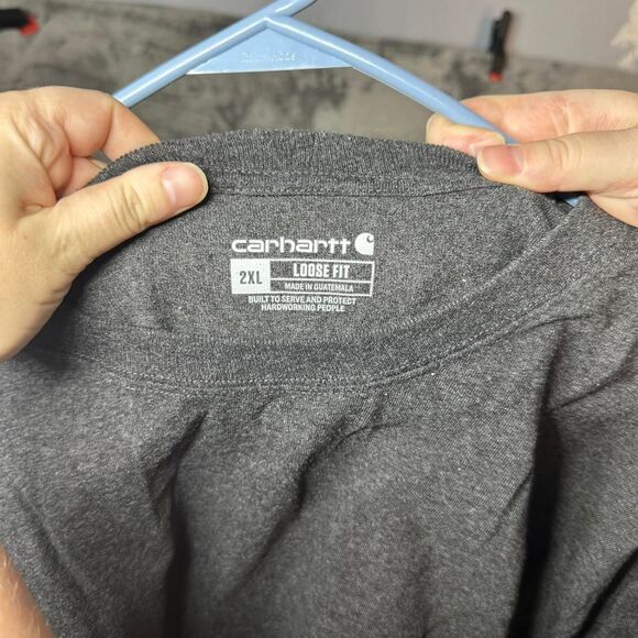 Carhartt Men's Loose Fit Heather Grey Shirt 2XL - Picture 3 of 4